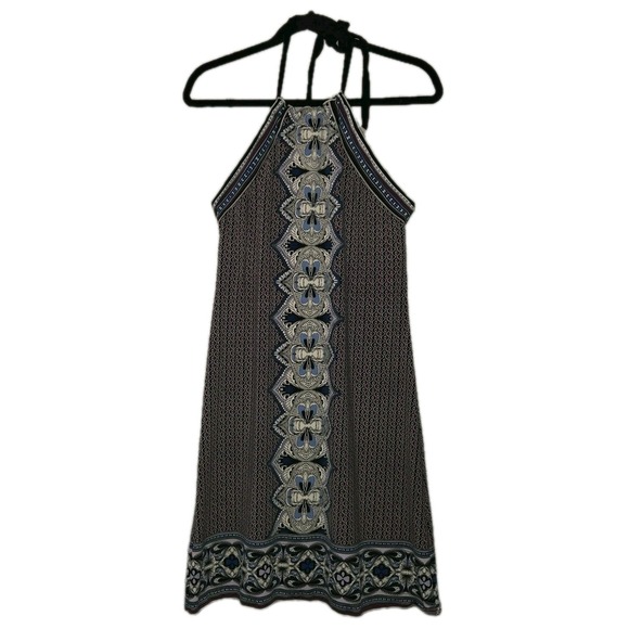 Max Studio Dresses & Skirts - MAX STUDIO Shift Floral Halter Dress Women's Small Blue Green Comfort Stretch